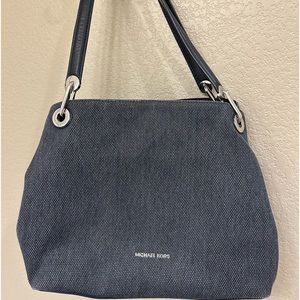 Michael Kors navy denim look purse